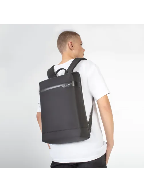 Рюкзак HEIKKI HIGH TECH (ХЕЙКИ) с отделением для ноутбука, черный, 43x28x12 см, 272589