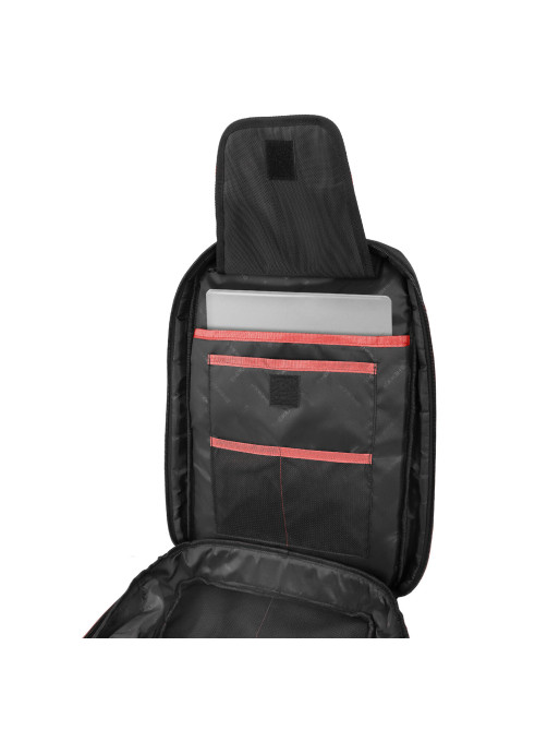 Рюкзак HEIKKI HIGH TECH (ХЕЙКИ) с отделением для ноутбука, USB-порт, черный, 46x30x10 см, 272588