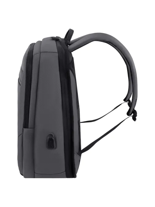 Рюкзак HEIKKI ELECT (ХЕЙКИ) универсальный, отделение для ноутбука, USB-порт, серый, 44х30х16 см, 273863