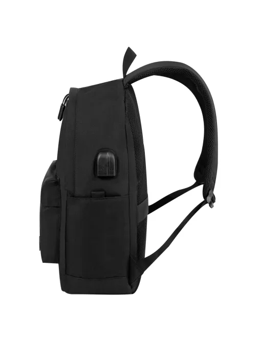 Рюкзак HEIKKI ACTIVE (ХЕЙКИ) универсальный, отделение для ноутбука, USB-порт, черный, 44х31х14 см, 272560