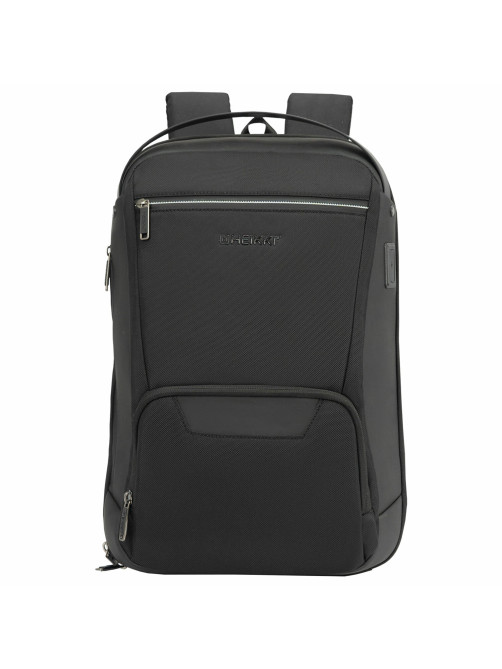 Рюкзак HEIKKI HIGH TECH (ХЕЙКИ) с отделением для ноутбука, USB-порт, черный, 46x30x10 см, 272588