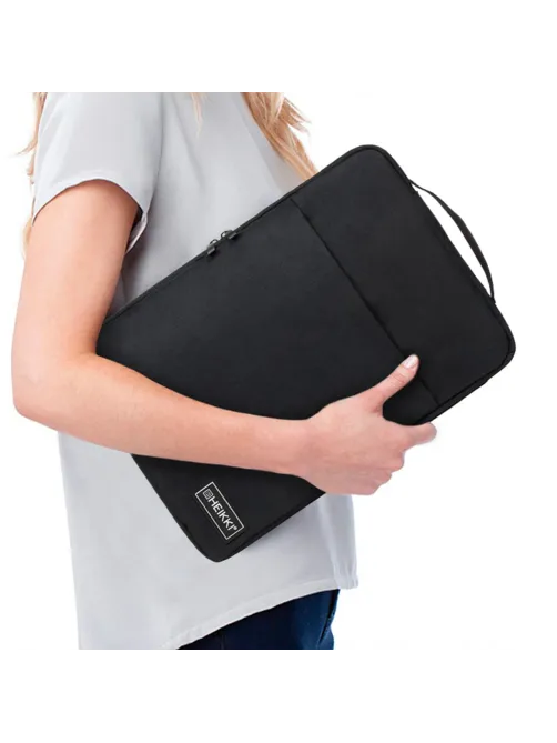 Чехол для ноутбука HEIKKI OPTION MAX 15,6'' (ХЕЙКИ), с ручкой и карманом, черный, 39х27х3 см, 272602