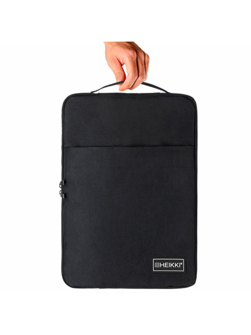 Чехол для ноутбука HEIKKI OPTION MAX 15,6'' (ХЕЙКИ), с ручкой и карманом, черный, 39х27х3 см, 272602