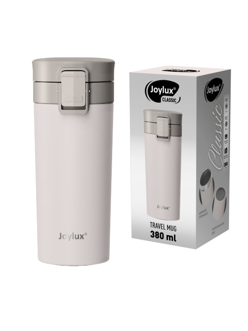 Термокружка 380 мл JOYLUX (ДЖОЙЛЮКС) CLASSIC, нержавеющая сталь SUS304, белый матовый, 700271