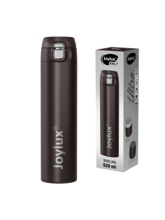 Термокружка 520 мл JOYLUX (ДЖОЙЛЮКС) ULTRA BROWN, нержавеющая сталь SUS304, коричневый матовый, 700279