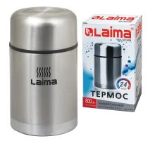 Термос LAIMA универсальный с широким горлом, 0,8 л, нержавеющая сталь, 601408