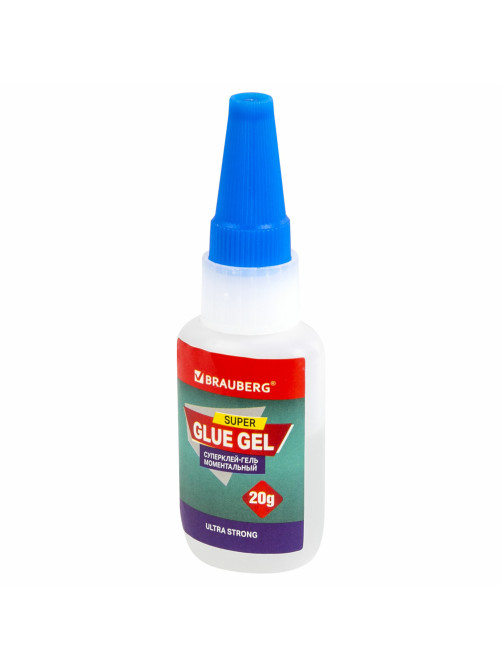 Клей-Гель моментальный ультрапрочный суперклей BRAUBERG EXTRA, 20 г, МАКСИМАЛЬНЫЙ ОБЪЕМ, 608102