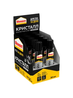 Клей универсальный МОМЕНТ Кристалл, 30 мл, в шоу-боксе, 873873