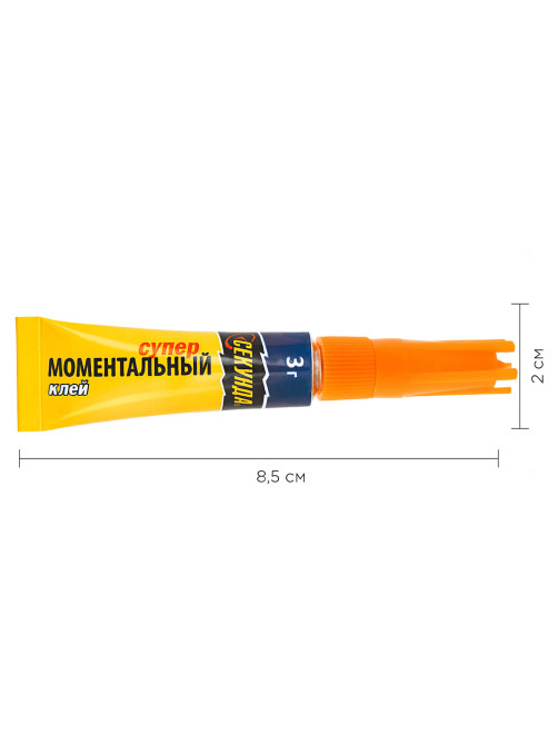 Клей моментальный СЕКУНДА, 3 г, отрывная мультикарта, 403-103