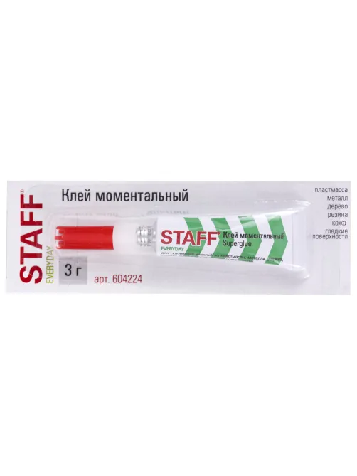 Клей моментальный (суперклей) STAFF 