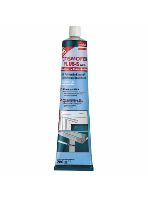 Клей COSMOFEN PLUS-S БЕЛЫЙ 200 г, диффузионный, жидкий ПВХ, для изделий из пластика, SL 660.220 BL