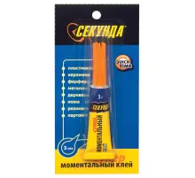 Клей моментальный СЕКУНДА, 3 г, отрывная мультикарта, 403-103