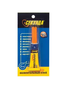 Клей моментальный СЕКУНДА, 3 г, отрывная мультикарта, 403-103