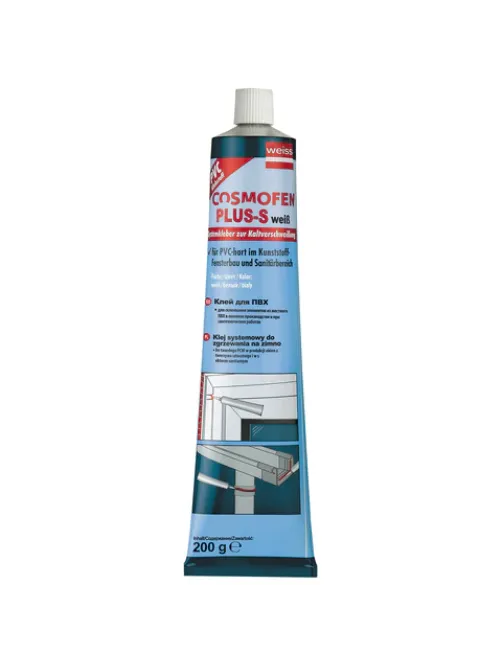 Клей COSMOFEN PLUS-S БЕЛЫЙ 200 г, диффузионный, жидкий ПВХ, для изделий из пластика, SL 660.220 BL