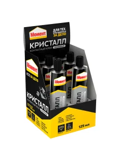 Клей универсальный МОМЕНТ Кристалл, 125 мл, в шоу-боксе, 873867