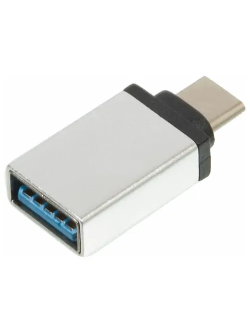 Переходник USB-TypeC RED LINE, F-M, для подключения портативных устройств, OTG, серый, УТ000012622