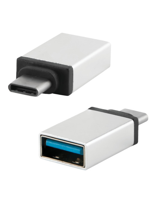 Переходник USB-TypeC RED LINE, F-M, для подключения портативных устройств, OTG, серый, УТ000012622