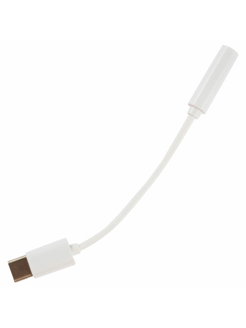 Переходник для наушников с Type-C на AUX (MINI JACK 3.5 мм), MB mObility, белый, УТ000025651