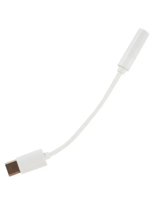 Переходник для наушников с Type-C на AUX (MINI JACK 3.5 мм), MB mObility, белый, УТ000025651