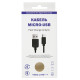 Кабель USB – micro USB 2.0, 1 м, RED LINE, для подключения портативных устройств и периферии, черный, УТ000002814