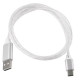 Кабель с LED-подсветкой USB 2.0-Type-C, 1 м, RED LINE, белый, УТ000022103