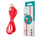 Кабель силиконовый USB – Lightning 8 pin, 1 м, VIXION PRO VX-12i, для зарядки и передачи данных, красный, 02977, БП-00000967