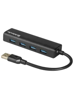 Хаб USB 3.0, 4 порта, черный, DEFENDER QUADRO EXPRESS, 83204