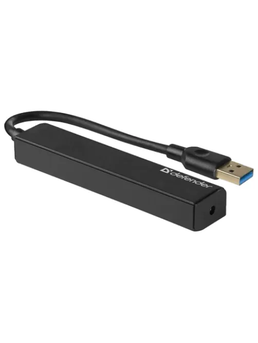 Хаб USB 3.0, 4 порта, черный, DEFENDER QUADRO EXPRESS, 83204