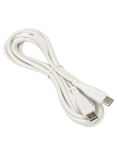 Кабель USB 2.0 Type-C-Type-C, 2 м, CABLEXPERT, 3 А, 60 Вт, PD/QC3.0, медь, белый, CCB-USB2-CMCMO1-2MW