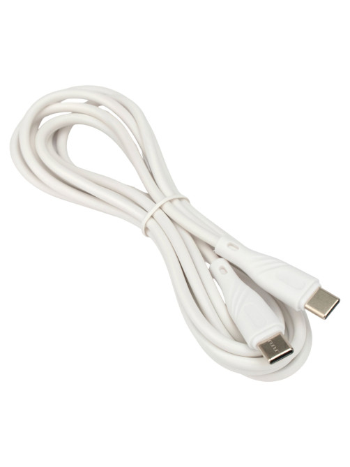 Кабель USB 2.0 Type-C-Type-C, 2 м, CABLEXPERT, 3 А, 60 Вт, PD/QC3.0, медь, белый, CCB-USB2-CMCMO1-2MW