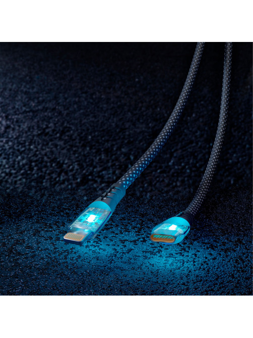 Кабель Type-C - Lightning, 1 м, 3 А, SMARTBUY, для быстрой зарядки и передачи данных, черный, PDTRANSP-BLACK