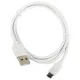 Кабель USB2.0 – micro USB, 1 м, SONNEN, медь, для передачи данных и зарядки, белый, 513557