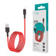 Кабель USB – Lightning 8 pin, 1 м, VIXION PRO VX-07i, для зарядки и передачи данных, красный, 01192, БП-00000910