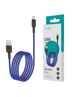 Кабель USB – Type-C, 1 м, VIXION PRO VX-07c, для зарядки и передачи данных, синий, 01246, БП-00000907