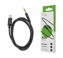 Переходник AUX, jack 3,5 (M) – Type-C, 1 м, VIXION PRO VX-10c, черный, 02786, БП-00000931