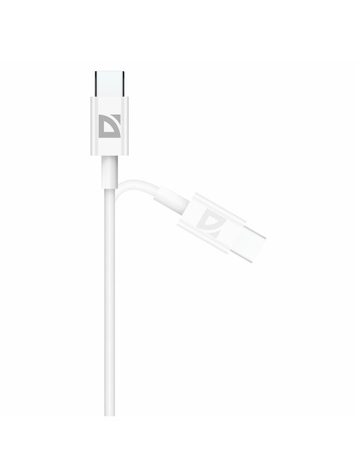 Кабель USB Type-C-Type-C, 30 Вт, белый, 2 м, DEFENDER F182, 87537