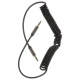 Переходник AUX, jack 3,5 (M) – jack 3,5 (M), 2 м, VIXION PRO VX-15, спираль, черный, 02755, БП-00000935
