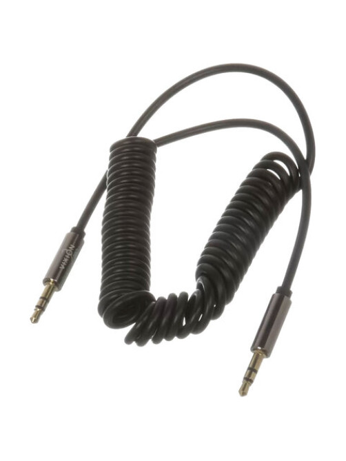Переходник AUX, jack 3,5 (M) – jack 3,5 (M), 2 м, VIXION PRO VX-15, спираль, черный, 02755, БП-00000935