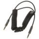 Переходник AUX, jack 3,5 (M) – jack 3,5 (M), 2 м, VIXION PRO VX-15, спираль, черный, 02755, БП-00000935