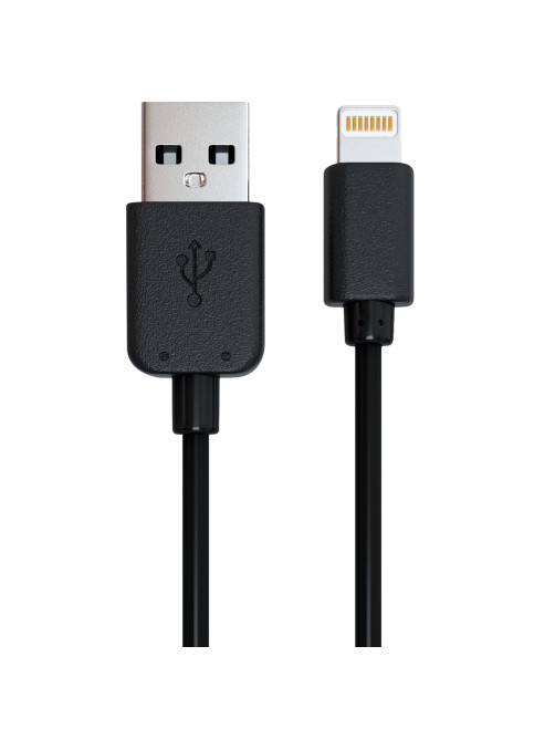 Кабель USB 2.0 – Lightning, 1 м, RED LINE, для подключения портативных устройств, черный, УТ000008646