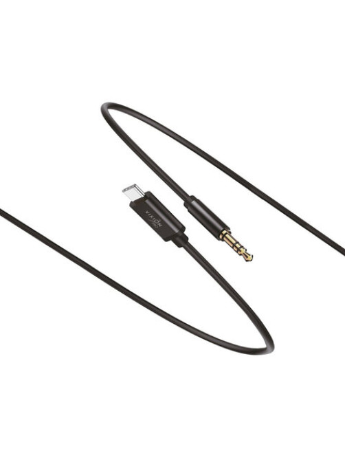 Переходник AUX, jack 3,5 (M) – Type-C, 1 м, VIXION PRO VX-10c, черный, 02786, БП-00000931