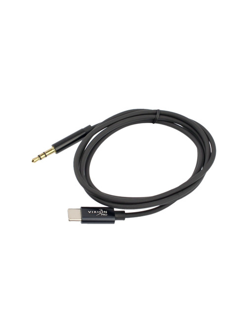 Переходник AUX, jack 3,5 (M) – Type-C, 1 м, VIXION PRO VX-10c, черный, 02786, БП-00000931