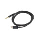 Переходник AUX, jack 3,5 (M) – Type-C, 1 м, VIXION PRO VX-10c, черный, 02786, БП-00000931