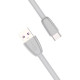 Кабель силиконовый USB – Type-C, 1 м, VIXION PRO VX-12c, для зарядки и передачи данных, серый, 03042, БП-00000963