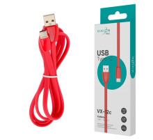 Кабель силиконовый USB – Type-C, 1 м, VIXION PRO VX-12c, для зарядки и передачи данных, красный, 03028, БП-00000962