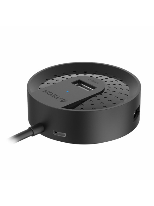 Хаб USB 2.0, 4 порта, черный, A4TECH HUB-20, 1874611