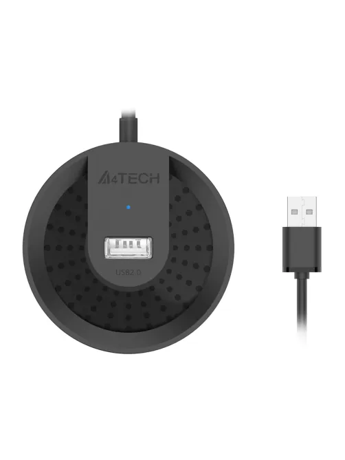 Хаб USB 2.0, 4 порта, черный, A4TECH HUB-20, 1874611