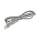 Кабель силиконовый USB – Type-C, 1 м, VIXION PRO VX-12c, для зарядки и передачи данных, серый, 03042, БП-00000963