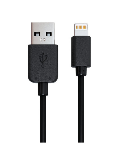 Кабель USB 2.0 – Lightning, 1 м, RED LINE, для подключения портативных устройств, черный, УТ000008646