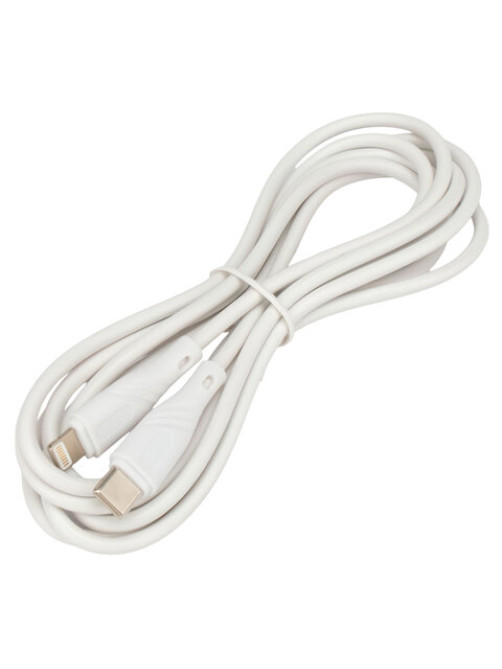 Кабель USB2.0 Type-C-Lightning, 2 м, CABLEXPERT, 2.1 А, 20 Вт, PD, медь, белый, CCB-USB2-CMAPO1-2MW
